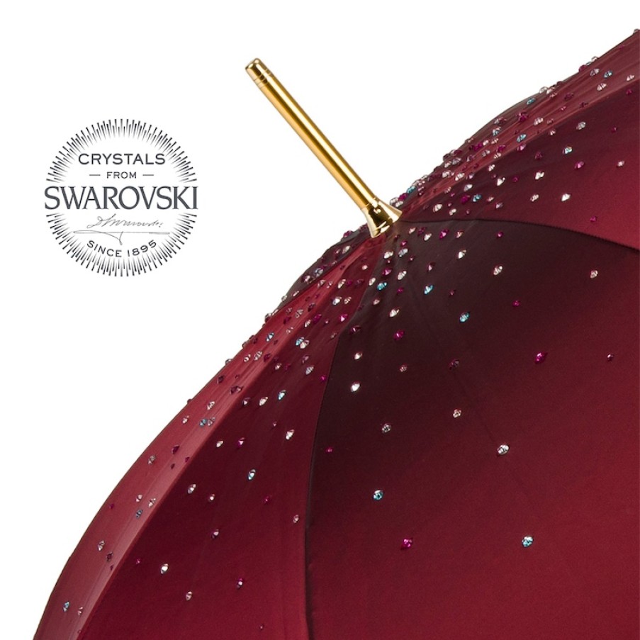 D Lusso Pasotti | 184 Serge-17 U2 - Ombrello Bordo Swarovski®, Tessuto Doppio