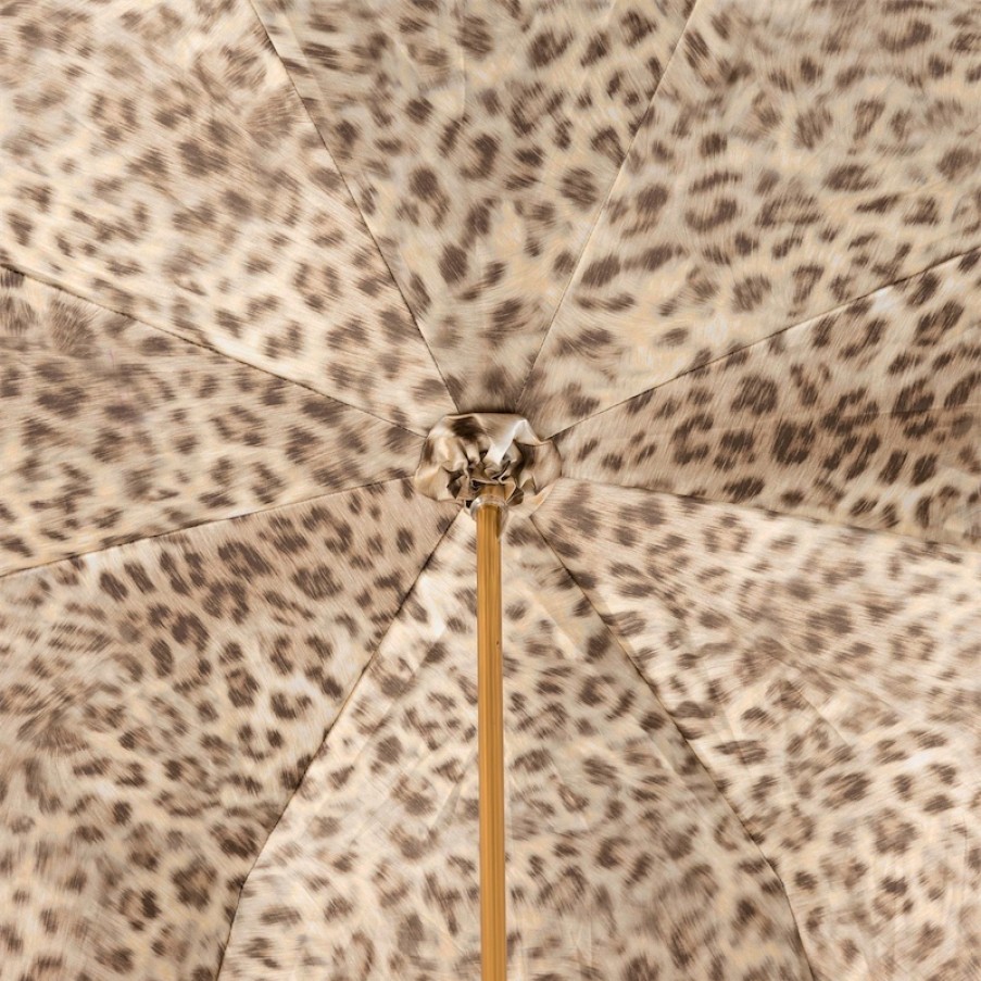 Animalier Pasotti | 189 52417-16 P5 - Ombrello Avorio Leopardato, Tessuto Doppio